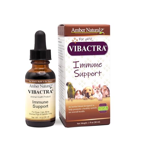 Amber NaturalZ Pet Supplement - Immune Support for Dogs, Cats & Small Pets - 1oz Glass Bottle