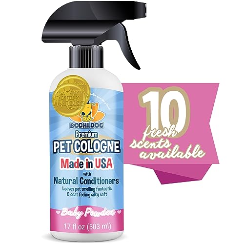 Bodhi Dog Pet Cologne - Neutralizes Odors, Softens Fur, Vet Recommended - Baby Powder, 17 Fl Oz