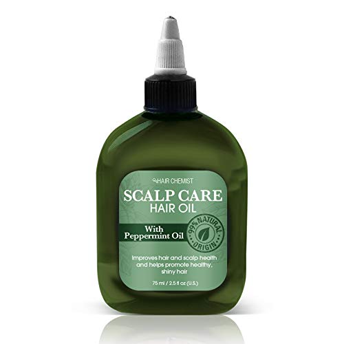 Hair Chemist Scalp Care Hair Oil - Promotes Growth, Cleanses, Enhances Shine - 2.5oz Peppermint