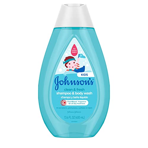 Johnson's Kids Shampoo & Body Wash - Gentle Tear-Free Formula, Hypoallergenic, 13.6 Fl Oz