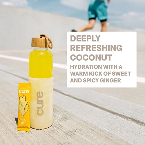 Cure Hydration Drink Mix - Plant-Based Electrolytes, No Added Sugar, Ginger Turmeric - 14 Packets