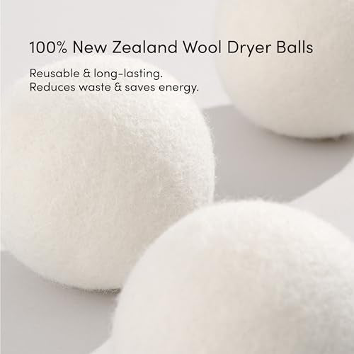 Dirty Labs Wool Dryer Balls - Reduces Drying Time, Static & Wrinkles - 3 Balls, 3 Inch Diameter
