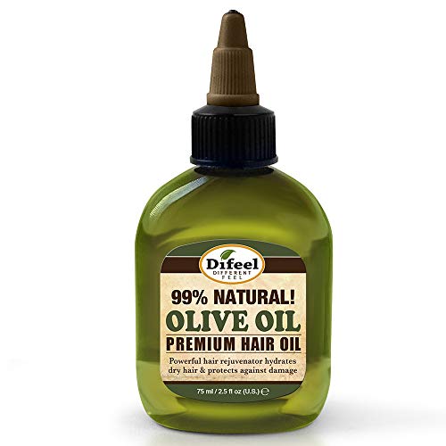 Difeel Premium Natural Hair Oil - Nourishing Olive Oil for Strong, Smooth Hair - 2.5oz