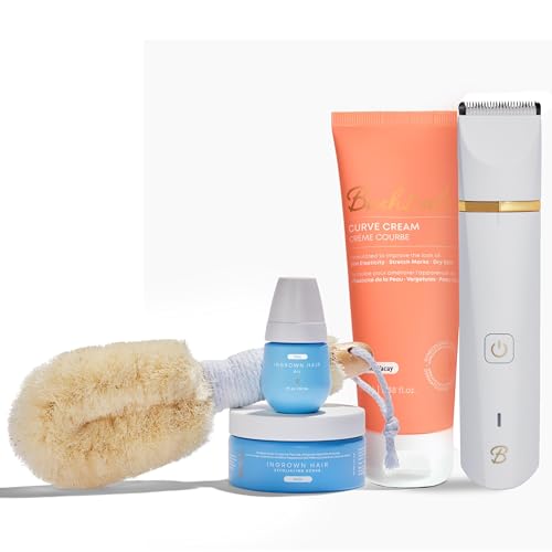 Bushbalm Ingrown Rescue Kit - Treats Ingrown Hairs & Bumps, Vegan Ingredients - 5-Piece Set