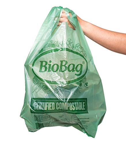 BioBag Compost Bags - 100% Certified Compostable, 20lb Capacity, 500 Count - 10 Gallon Size