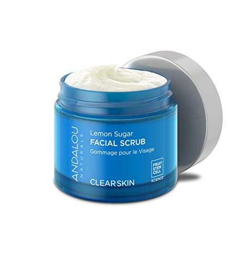 Andalou Naturals Lemon Sugar Facial Scrub - Gently Exfoliates & Purifies Skin - 1.7 oz