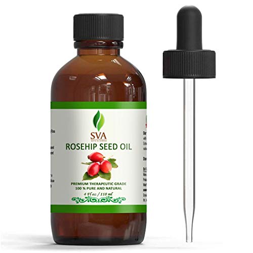 SVA Rosehip Seed Oil - Nourishing Carrier Oil for Skin & Hair, 100% Natural - 4 Fl Oz