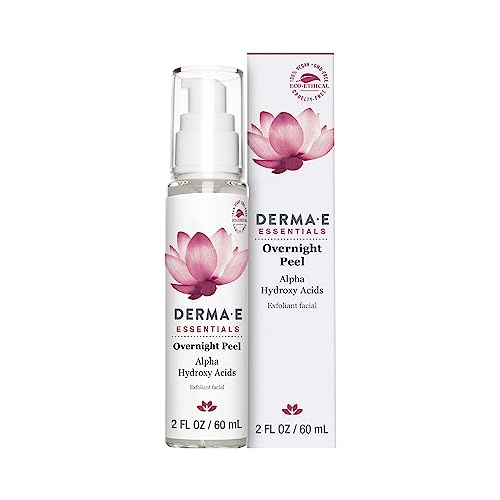 DERMA E Overnight Face Mask - Brightens & Exfoliates with Alpha Hydroxy Acids - 2 fl oz