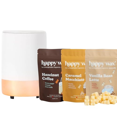 Happy Wax Copper Dip Mod Wax Melt Warmer - Elegant Design, Auto Shut Off, 150 Hour Scents