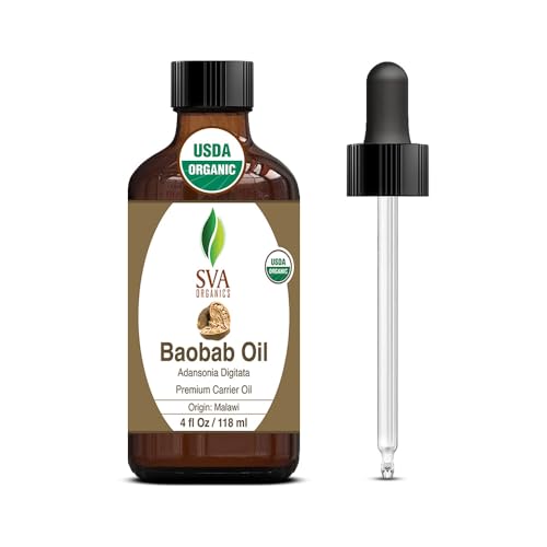 SVA Baobab Seed Oil - Nourishing Hair & Skin Treatment, 100% Natural Cold Pressed - 4 Fl Oz