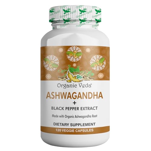 Organic Veda Moringa Supplement - Mood Support & Energy Boost, Non-GMO Veggie Capsules - 120ct