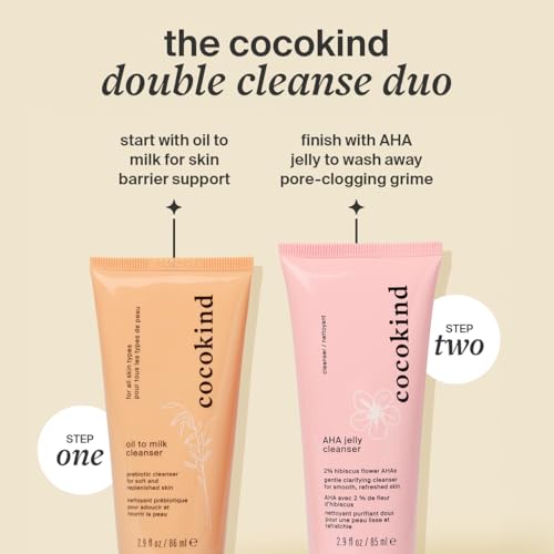 Cocokind Face Wash & Cleanser - Hydrating Oil to Milk Formula, pH Balanced - 4oz