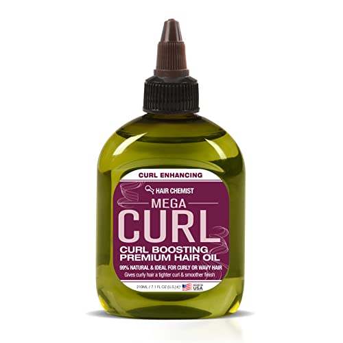 Hair Chemist Mega Curl Boosting Hair Oil - Nourishes, Defrizzes, 99% Natural - 7.78 Oz