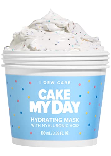 I DEW CARE Wash-Off Face Mask - Hydrating Hyaluronic Acid for Dry Skin, 3.38 Oz