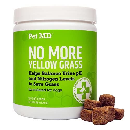 Pet MD Lawn Aid Chews - Dog Urine Neutralizer, Probiotics for Gut Health - 120 ct