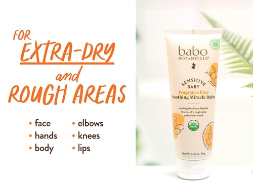 Babo Botanicals Soothing Skin Balm - USDA Organic, EWG Verified, Nourishing - 2oz