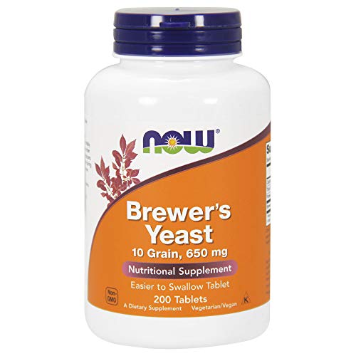 NOW Foods Brewer's Yeast Tablets - Supports Digestive Health, Rich in B Vitamins - 200 Tabs