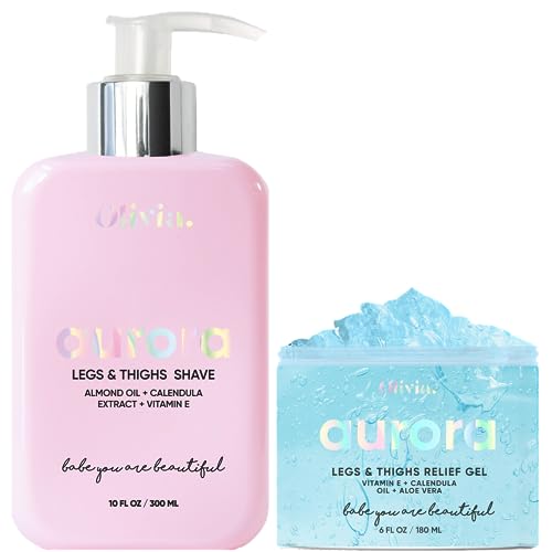 Olivia Shaving Cream & After Shave Gel - Softens Skin, Reduces Irritation, Natural Ingredients - 6oz