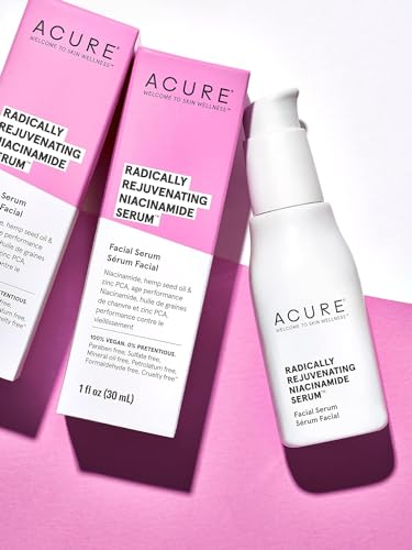 Acure Facial Serum - Anti-Aging Niacinamide with Hemp Seed Oil & Zinc PCA - 100% Vegan - 30ml