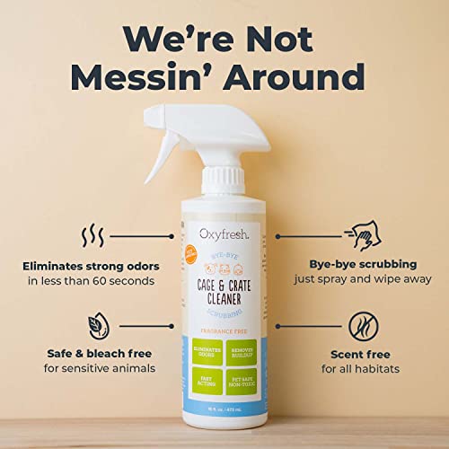 Oxyfresh Pet Odor & Stain Remover - Fast-Acting, Safe Formula for Small Animals, 16oz
