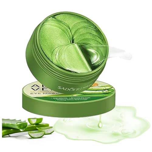 Aloe Vera Eye Masks - Reduce Dark Circles & Fine Lines, Hydrating Gel Patches - 60 PCS