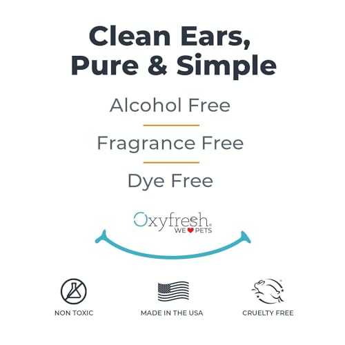 Oxyfresh Dog Ear Cleaner - Relieves Itchy Ears, Non-Toxic Formula - 8oz