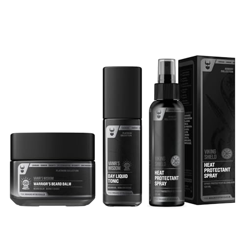 The Beard Struggle Beard & Mustache Care Set - Nourishes, Protects from Heat Damage - 3-Piece Bundle