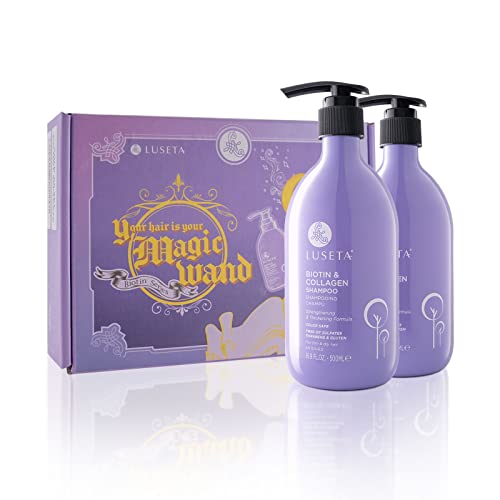 Nourish & Volumize Shampoo & Conditioner Set - Biotin & Collagen, Sulfate-Free - 2x16.9oz
