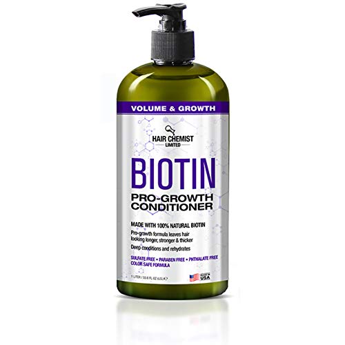 Hair Chemist Biotin Pro-Growth Conditioner - Promotes Thicker Hair, Sulfate & Paraben Free - 33.8oz
