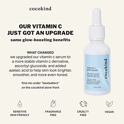 Cocokind Face Serum - Hydrating Vitamin C with Sea Grape Caviar, Brightens Skin Tone - 1 Fl Oz
