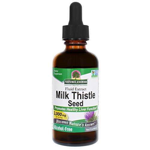 Nature's Answer Milk Thistle Extract - Liver Detox Support, Alcohol-Free, Non-GMO - 2oz