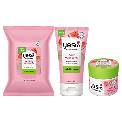 Yes To Watermelon Skin Care Set - Refreshing Hydration, Natural Ingredients - 3-Pack