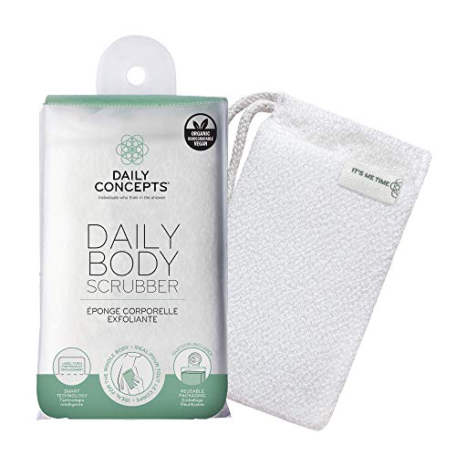 DAILY CONCEPTS Body Scrub - Deep Cleansing, Organic Cotton & Soy, Biodegradable - Whole Body