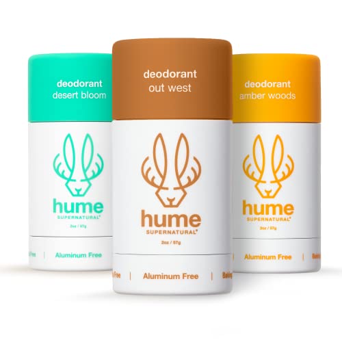Hume Supernatural Roll On Deodorant - Probiotic, Plant-Based, Moisture Absorbing - Desert Bloom, 3oz