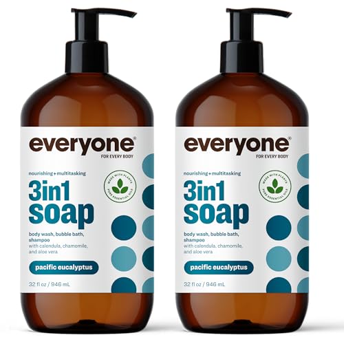 Everyone 3-in-1 Shampoo, Conditioner & Body Wash - Nourishing Coconut Cleanser, EWG Verified - 32oz