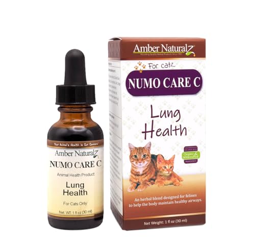 Amber NaturalZ Numo Care C - Lung Health Support for Cats, Herbal Blend in Glass Bottle - 1oz