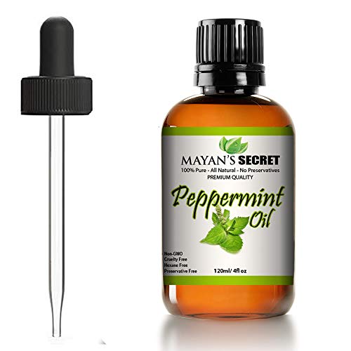 Pure Peppermint Essential Oil - Cooling Aroma, Non-Toxic, 4oz Glass Bottle