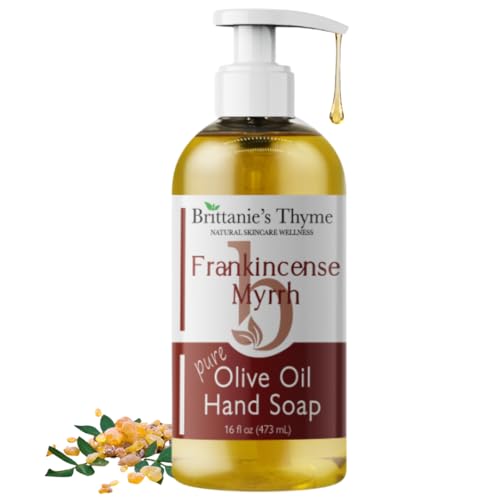 Brittanie's Thyme Hand Soap - Nourishing Olive Oil & Essential Oils, Frankincense & Myrrh - 16oz