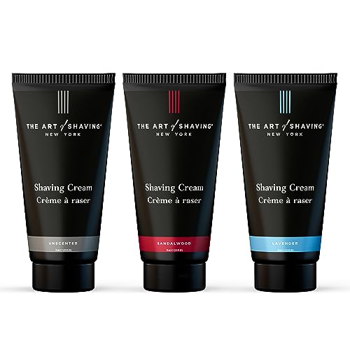 The Art of Shaving Shaving Cream Sampler - Clinically Tested for Sensitive Skin - 2.5 oz Each