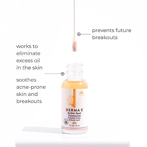 Derma E Blemish & Acne Treatment - Soothing Salicylic Acid & Sulfur Formula - 1 Fl Oz