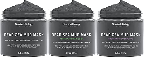 New York Biology Dead Sea Mud Mask - Acne & Pore Reducer, Mineral-Infused, 8.8 Oz