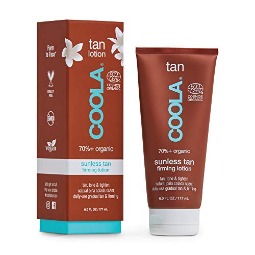 COOLA Organic Self Tanner - Firming, Lightweight, Non-GMO, Piña Colada Scent - 6 Fl Oz