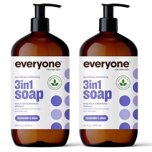 Everyone 3-in-1 Soap - Calming Lavender & Soothing Aloe, EWG Verified - 32oz (Pack of 2)