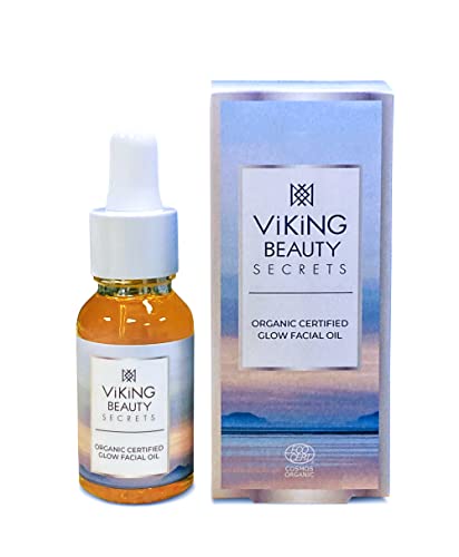 Viking Beauty Secrets Glow Facial Oil - Hydrating with 11 Organic Oils, Non-GMO - 0.5 fl oz