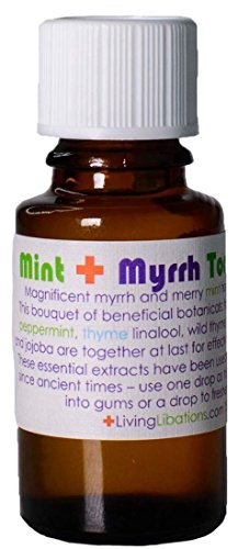 Living Libations Dental Care Kit - Fresh Mint + Myrrh, Vegan & Wildcrafted - 0.5 fl oz