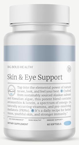Wild Alaskan Salmon Oil Omega-3 - Supports Skin & Eye Health, Vitamins A&D, Lutein - 60 Softgels