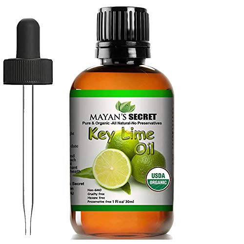 Mayan's Secret Key Lime Essential Oil - 100% Pure Aromatherapy, USDA Organic - 1oz