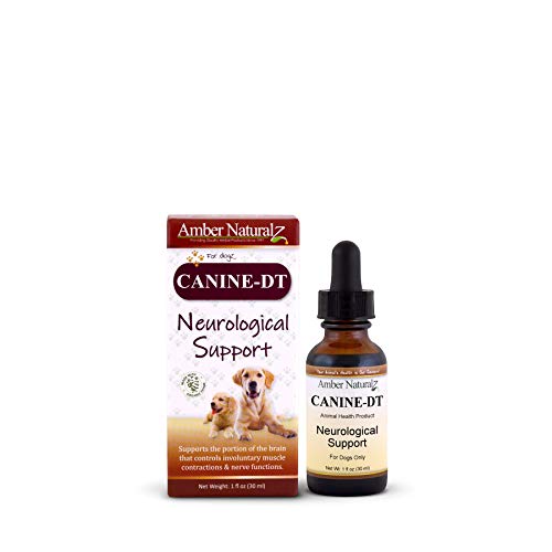 Amber NaturalZ Canine DT Herbal Supplement - Supports Nerve & Muscle Health, 1oz Glass Bottle