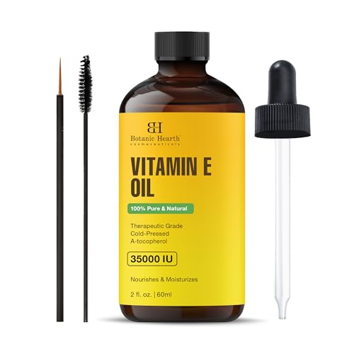 Botanic Hearth Vitamin E Body Oil - Nourishes Skin, Hair & Nails, Cruelty-Free - 2 Fl Oz