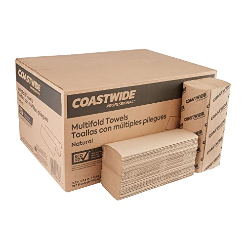 Sustainable Earth Paper Towels - 100% Recycled, 1-Ply Thickness, Natural Color - 4000 Sheets